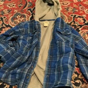L.L.Bean boy’s hooded flannel 10/12